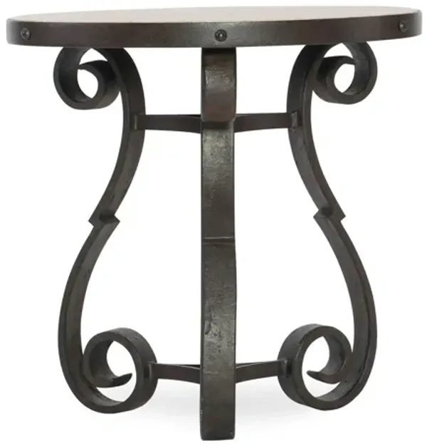 Luckenbach Metal and Stone End Table