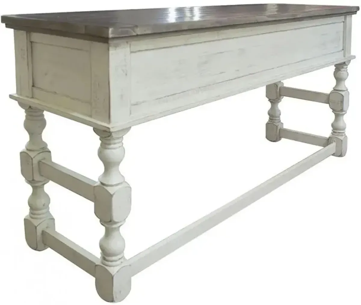 Stone Console Table in Ivory by International Furniture Direct