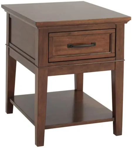 Trenton Rectangular End Table in Brown Cherry by Bellanest
