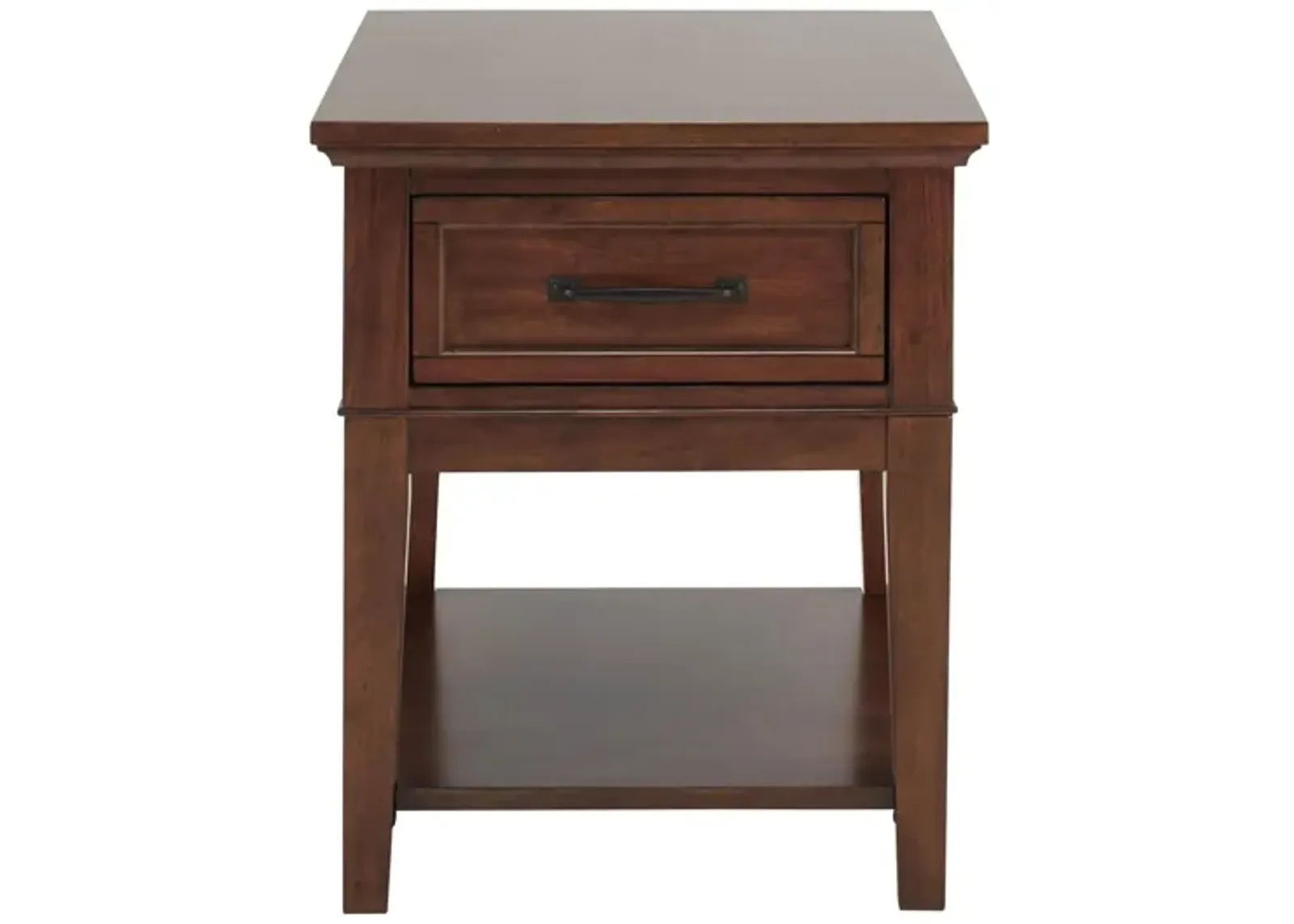 Trenton Rectangular End Table in Brown Cherry by Bellanest