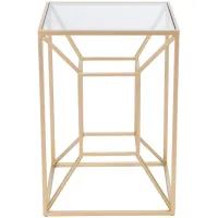 Canyon Side Table in Gold by Zuo Modern