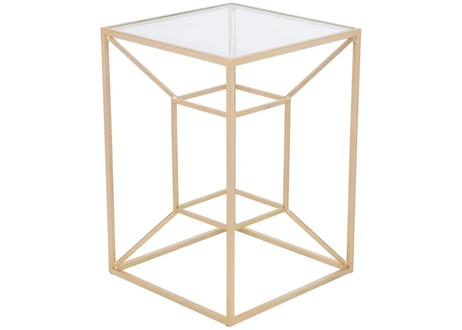 Canyon Side Table in Gold by Zuo Modern