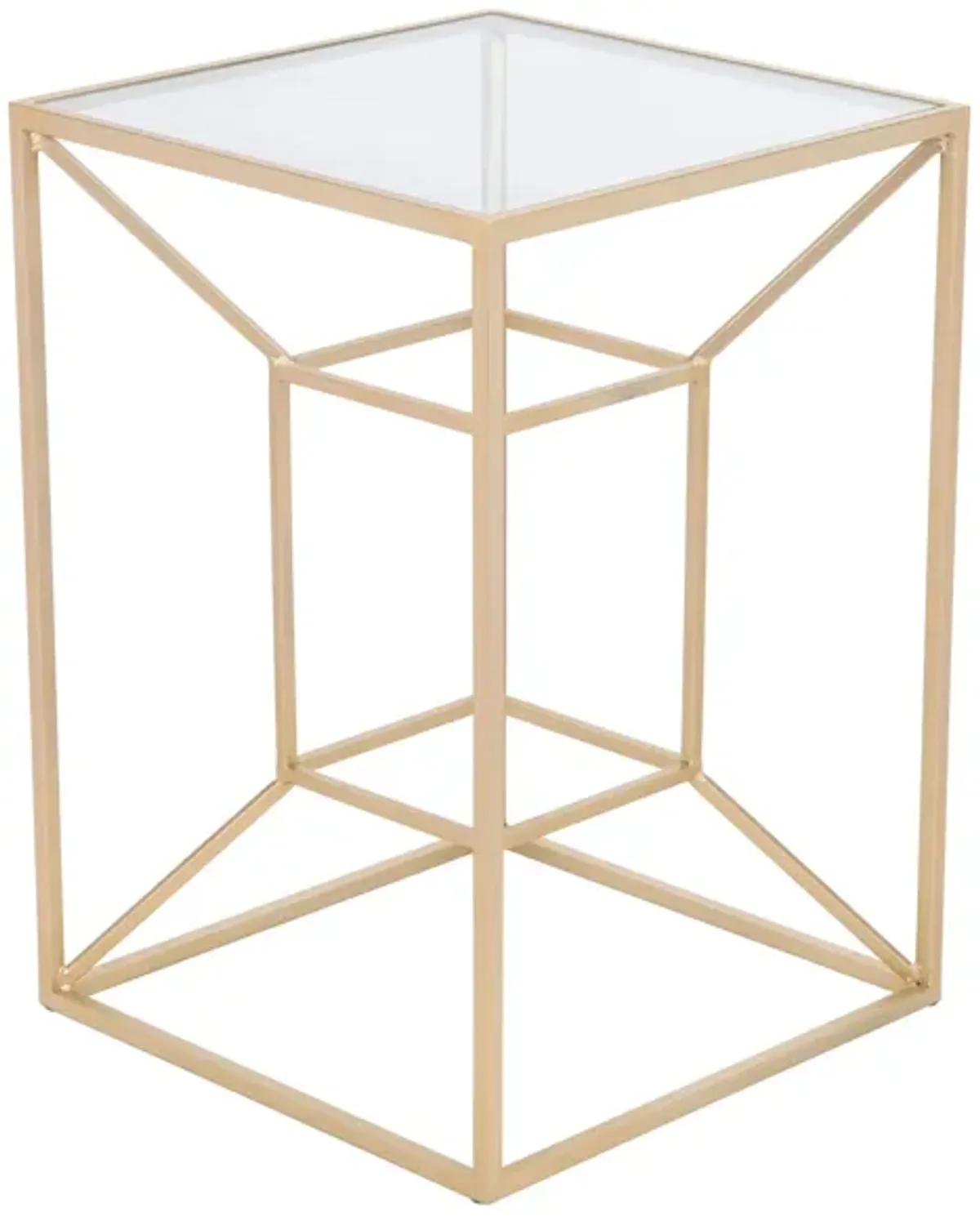 Canyon Side Table in Gold by Zuo Modern