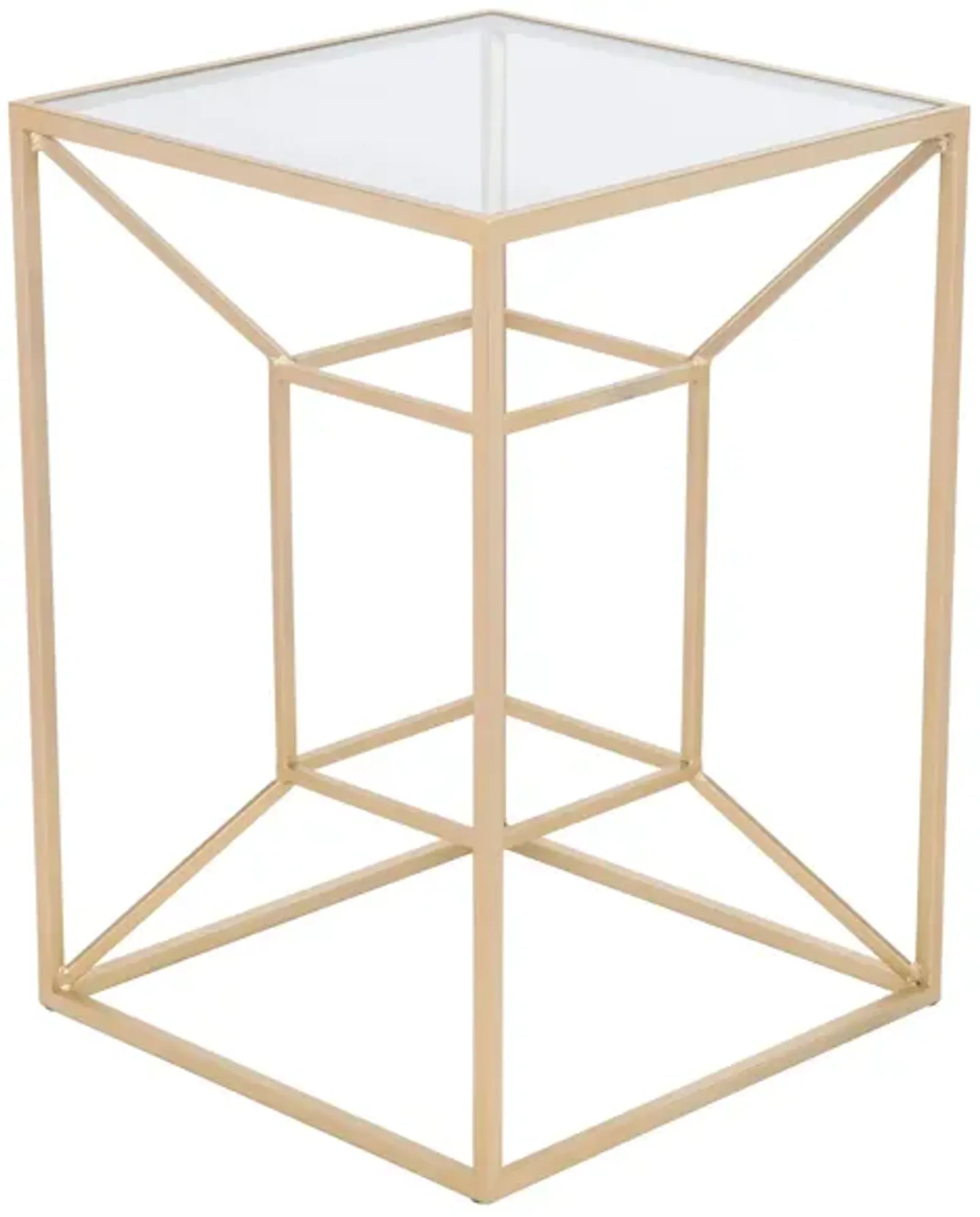 Canyon Side Table in Gold by Zuo Modern