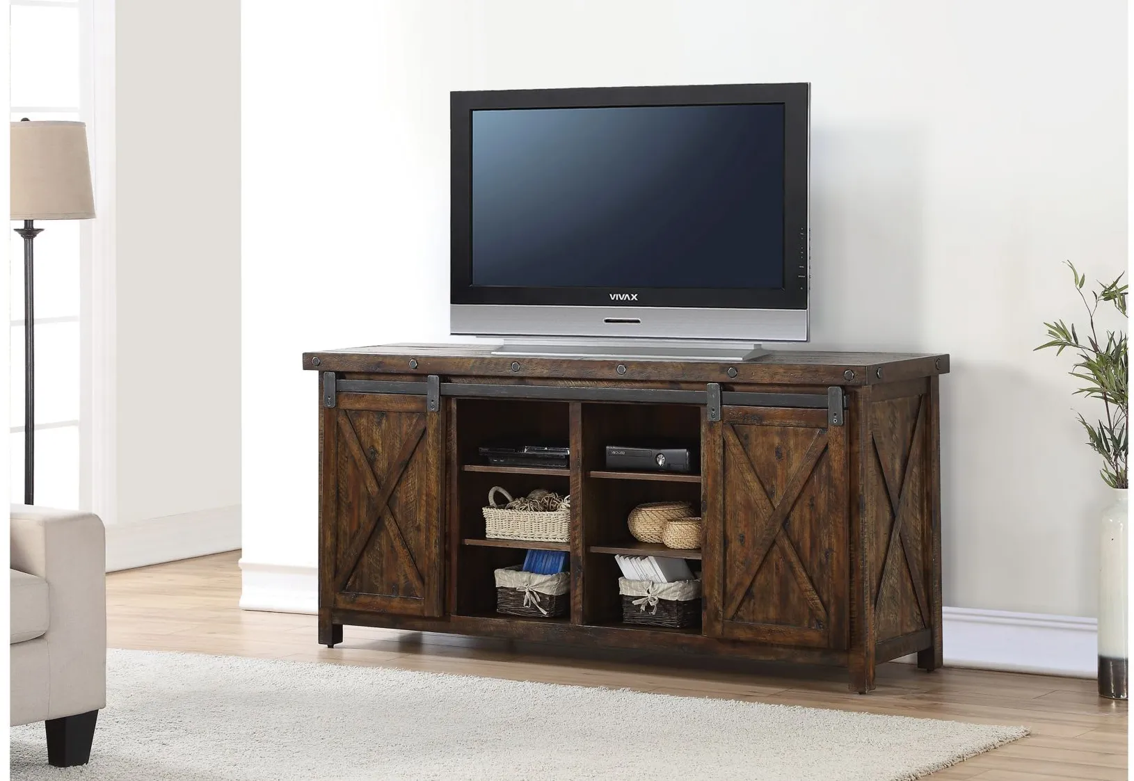 Carpenter Entertainment Base in Brown by Flexsteel