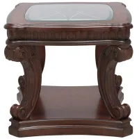 Palazzo End Table in Brown by Aria Designs