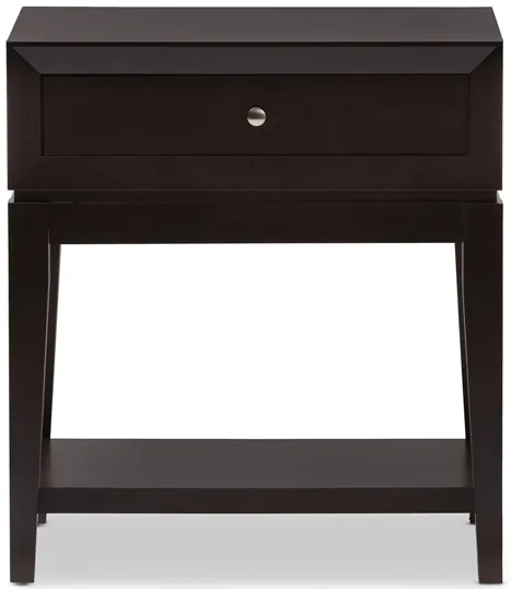 Gaston End Table in Dark Brown by Wholesale Interiors