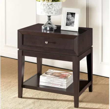 Gaston End Table in Dark Brown by Wholesale Interiors