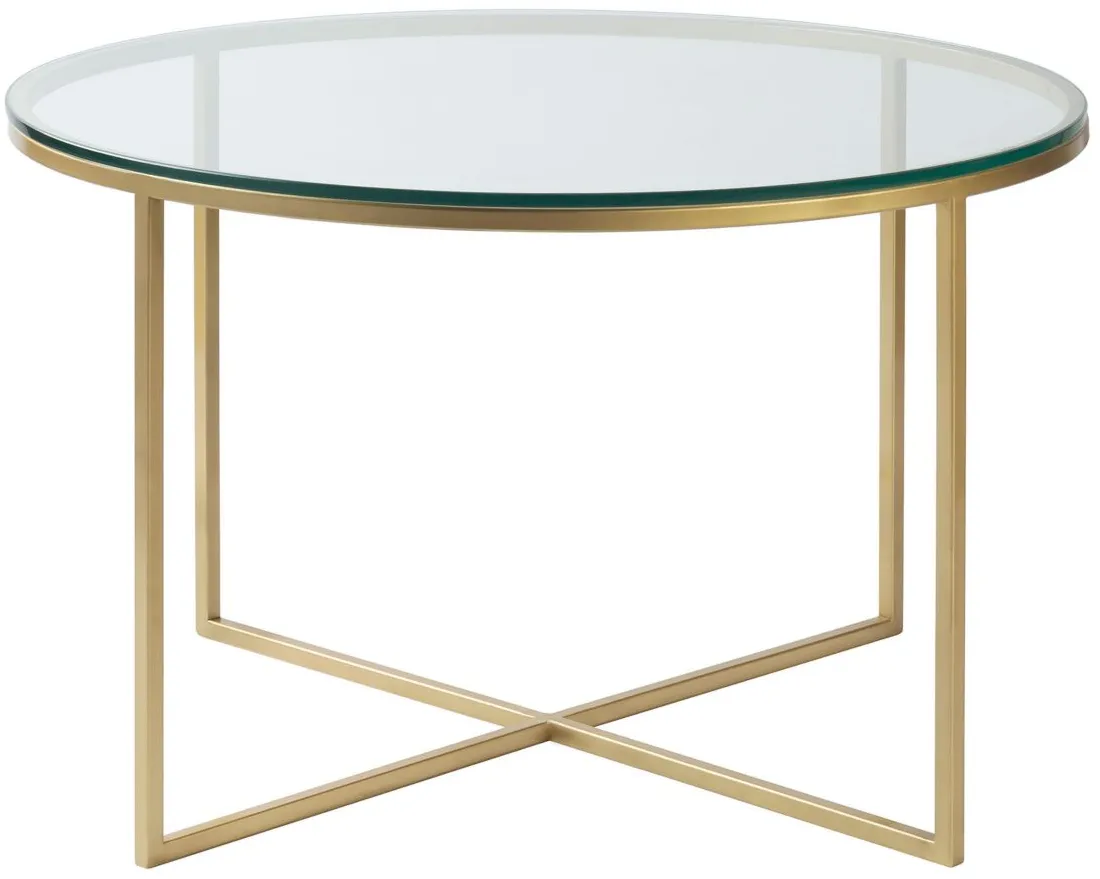 Karen Round Coffee Table in Gold by Surya