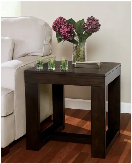 Tula Square End Table in Dark Brown by Ashley Furniture