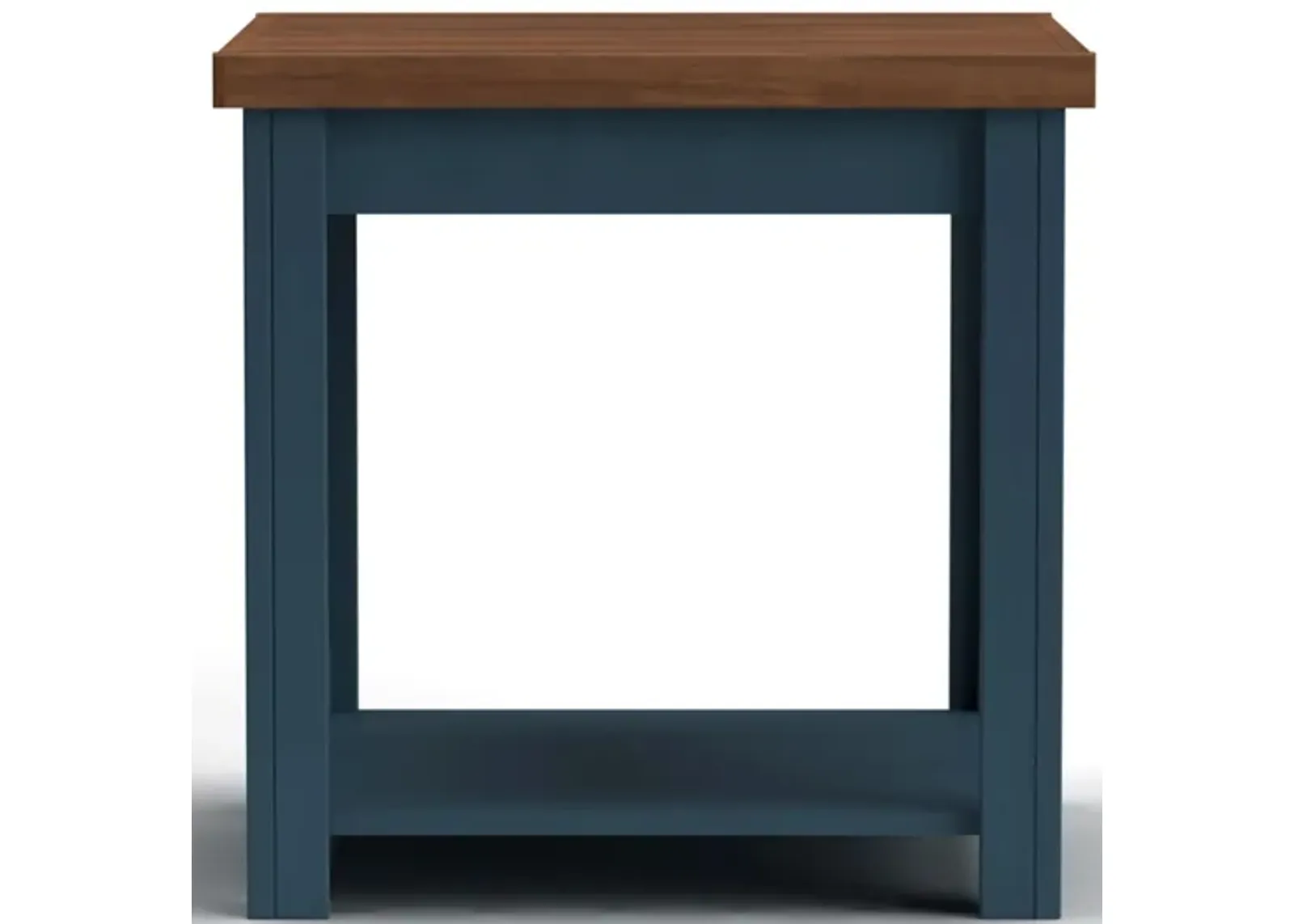 Nantucket End Table in Blue Denim and Whiskey by Legends Furniture