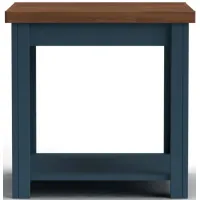 Nantucket End Table in Blue Denim and Whiskey by Legends Furniture