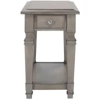 Lucette Rectangular Chairside Table in Gray by Davis Intl.