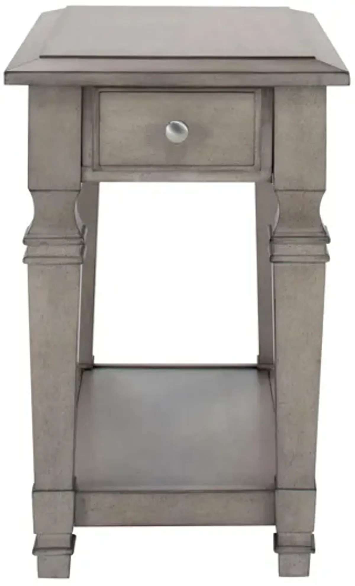 Lucette Rectangular Chairside Table in Gray by Davis Intl.