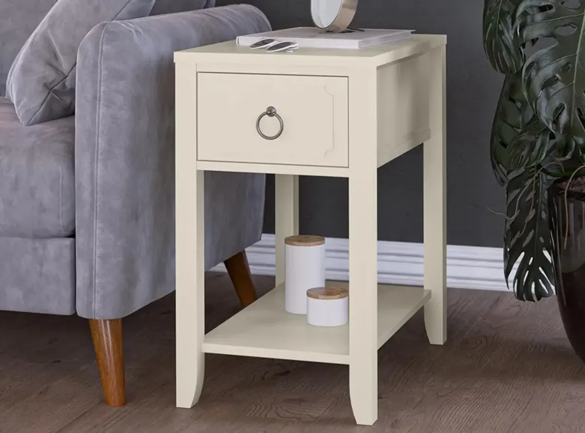 Her Majesty End Table in White by DOREL HOME FURNISHINGS