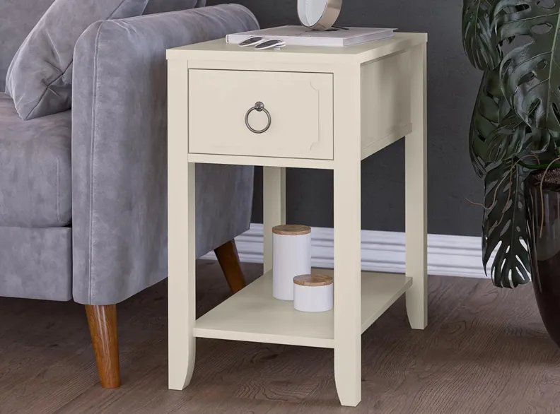 Her Majesty End Table in White by DOREL HOME FURNISHINGS