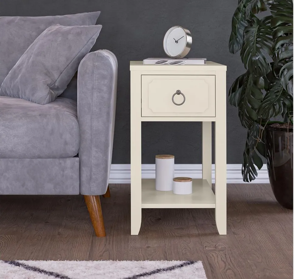 Her Majesty End Table in White by DOREL HOME FURNISHINGS