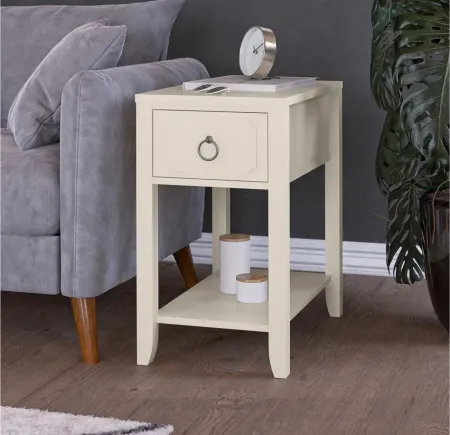 Her Majesty End Table in White by DOREL HOME FURNISHINGS