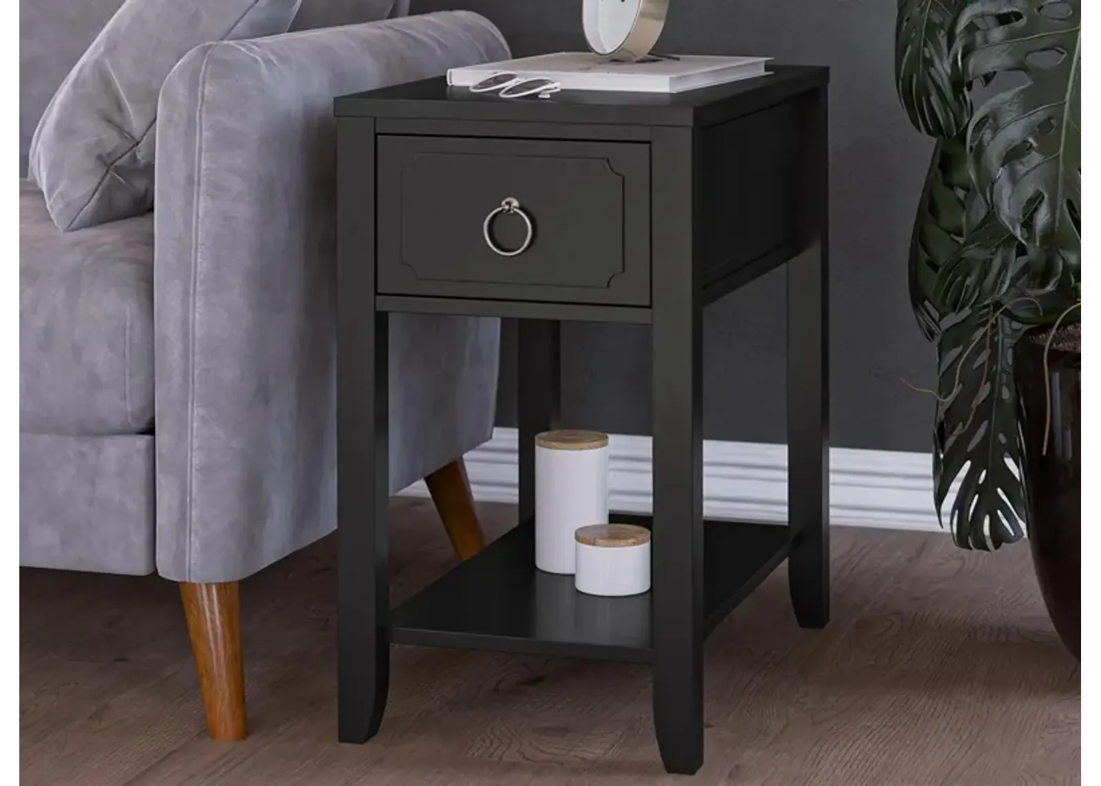 Her Majesty End Table in Black by DOREL HOME FURNISHINGS