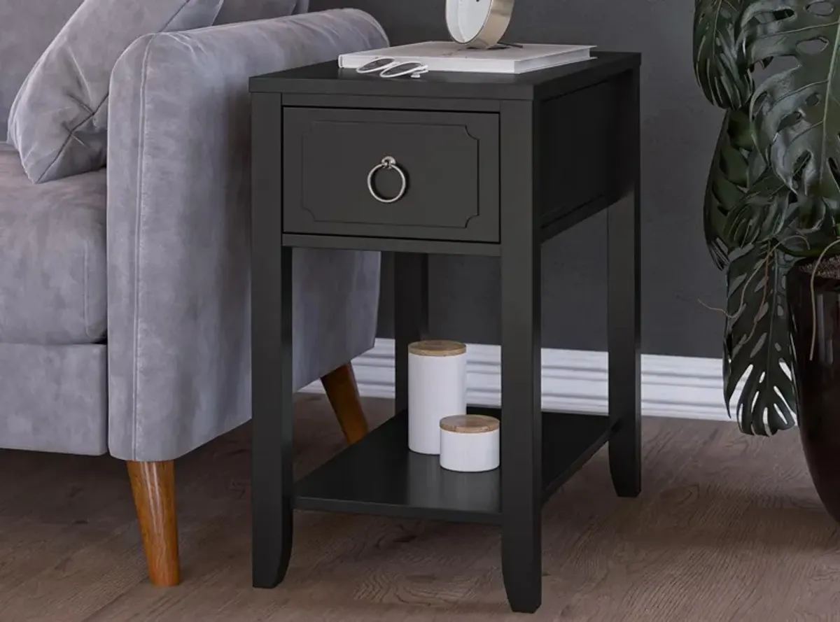 Her Majesty End Table in Black by DOREL HOME FURNISHINGS