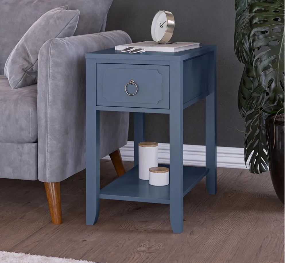 Her Majesty End Table in Blue by DOREL HOME FURNISHINGS