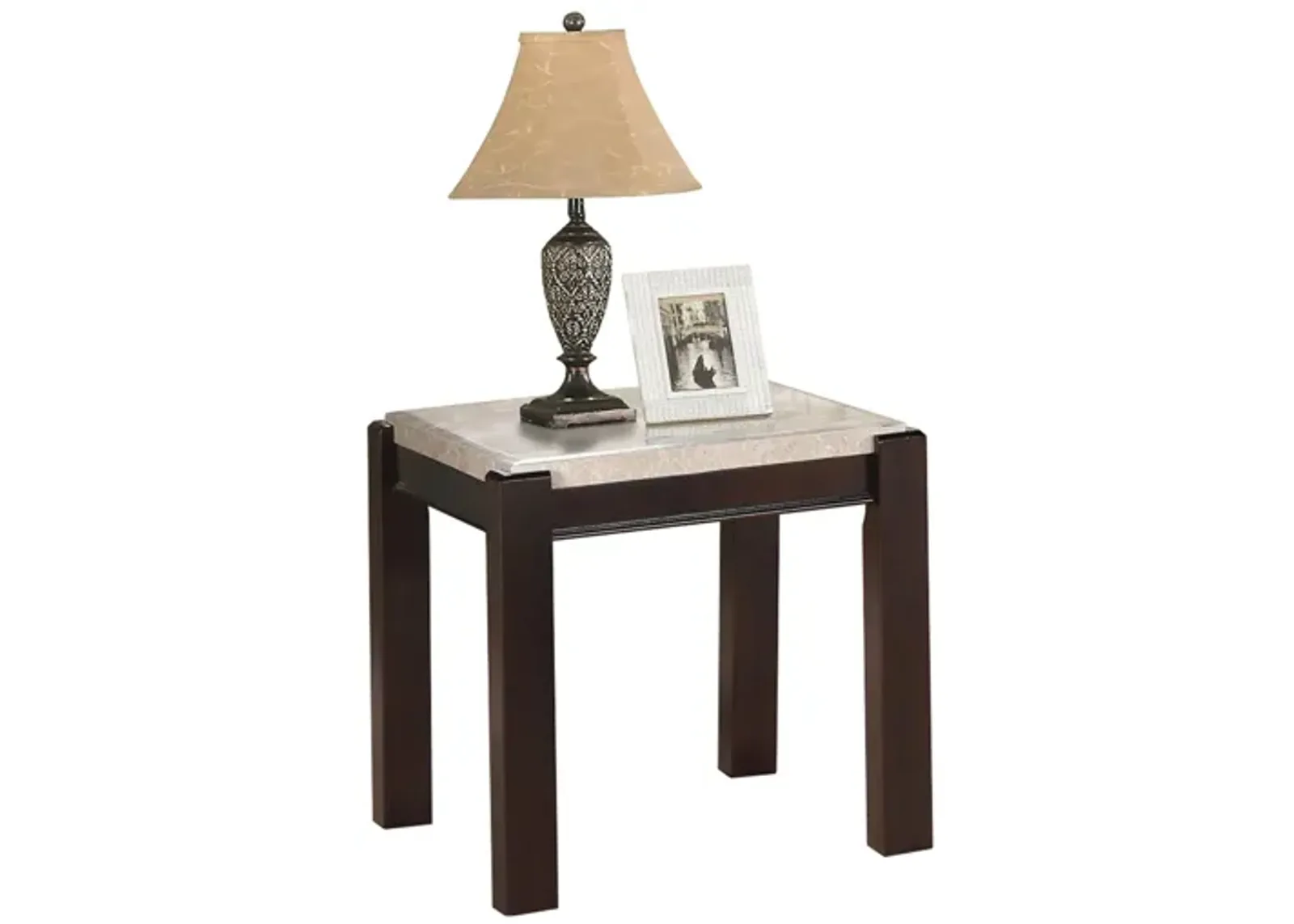 Maynard Rectangular Marble End Table