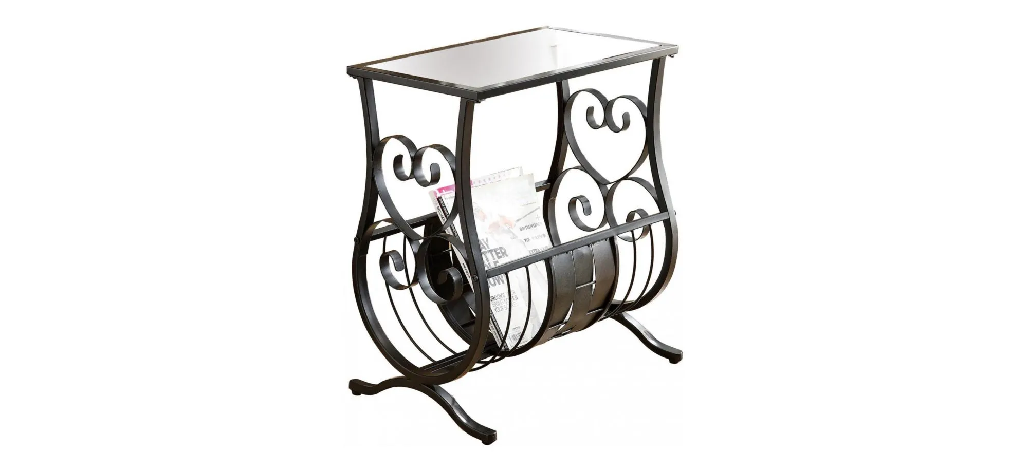 Sorenson Magazine Table in Black by Monarch Specialties