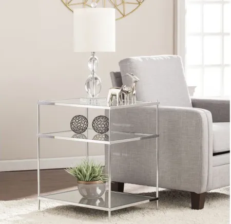 Jameson Side Table in Chrome by SEI Furniture