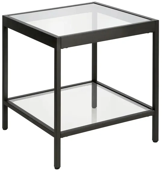 Alexis Square Side Table in Blackened Bronze by Hudson & Canal