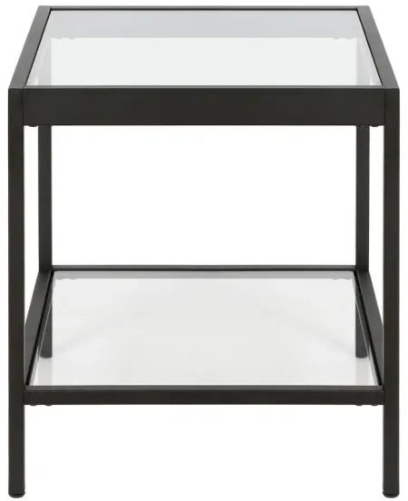 Alexis Square Side Table in Blackened Bronze by Hudson & Canal
