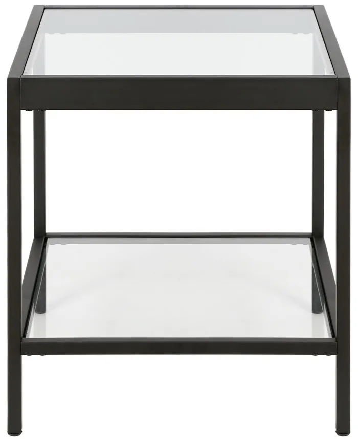 Alexis Square Side Table in Blackened Bronze by Hudson & Canal