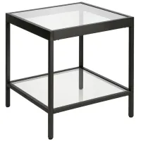 Alexis Square Side Table in Blackened Bronze by Hudson & Canal