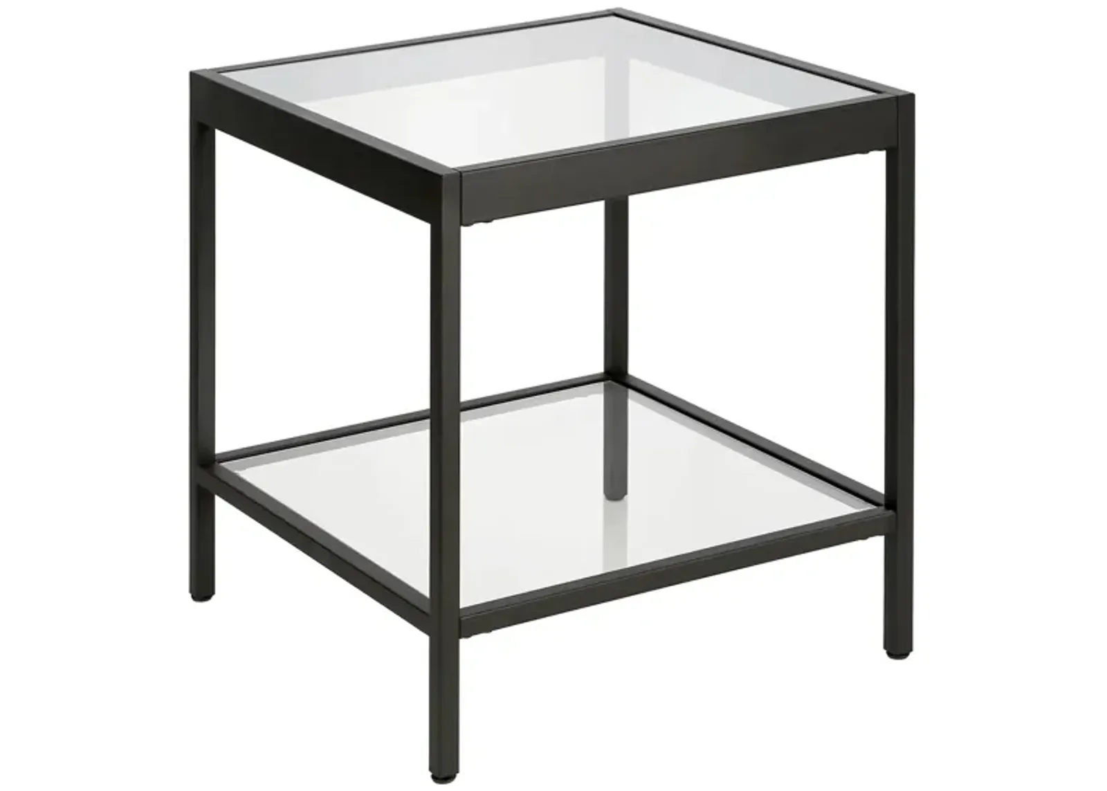 Alexis Square Side Table in Blackened Bronze by Hudson & Canal