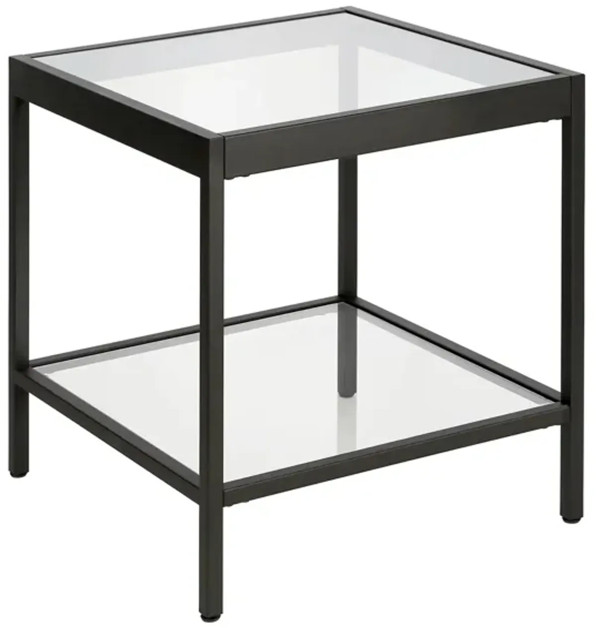 Alexis Square Side Table in Blackened Bronze by Hudson & Canal