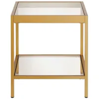 Alexis Square Side Table in Brass by Hudson & Canal