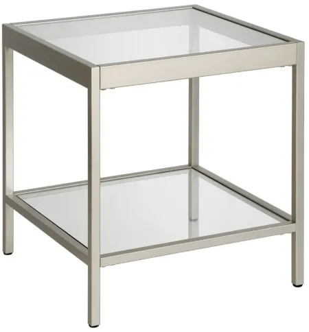 Alexis Square Side Table in Nickel by Hudson & Canal