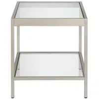 Alexis Square Side Table in Nickel by Hudson & Canal