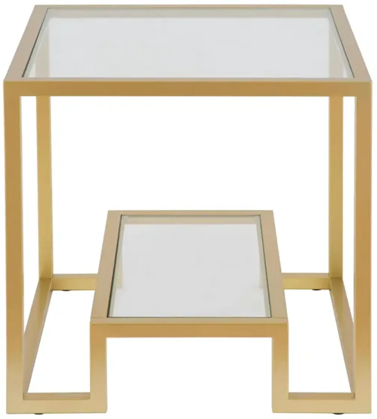 Vicky Square Side Table in Brass by Hudson & Canal