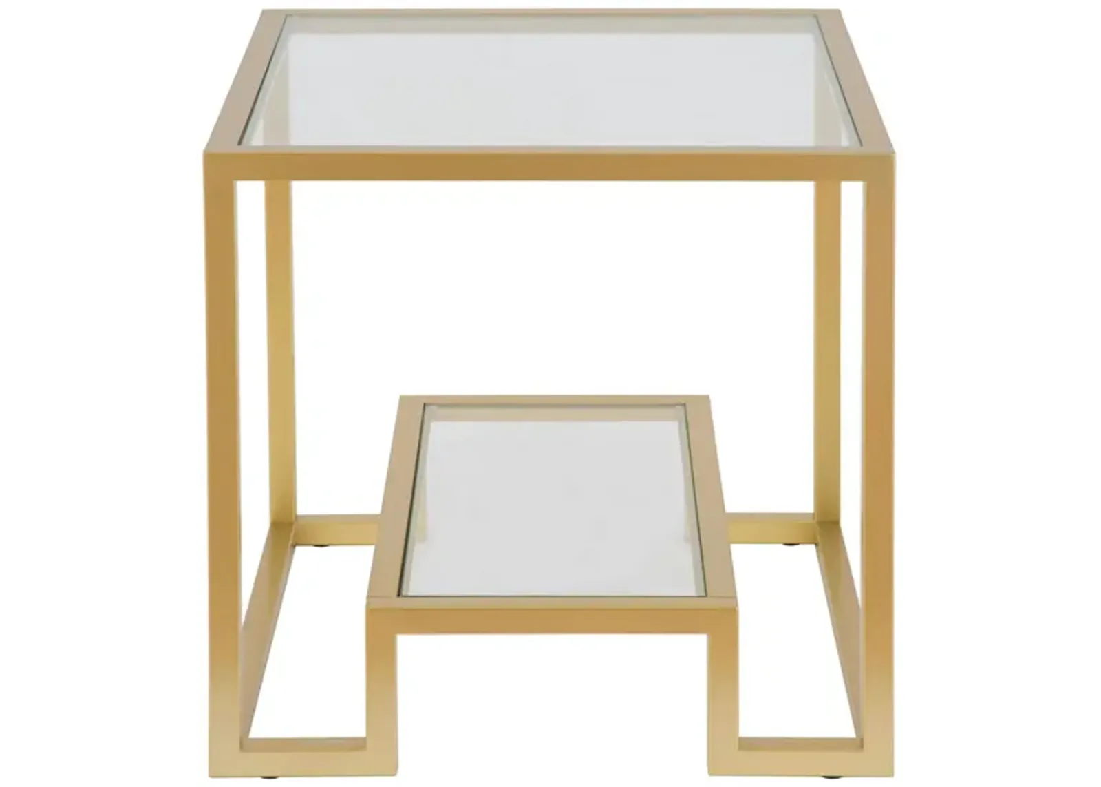 Vicky Square Side Table in Brass by Hudson & Canal