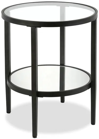 Hera Round Side Table in Blackened Bronze by Hudson & Canal