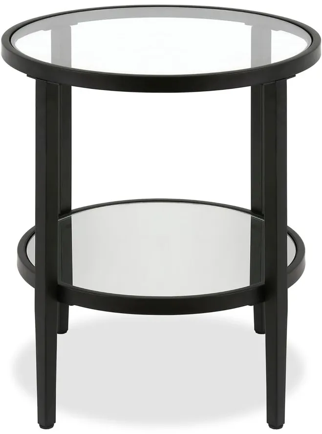 Hera Round Side Table in Blackened Bronze by Hudson & Canal