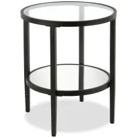 Hera Round Side Table in Blackened Bronze by Hudson & Canal