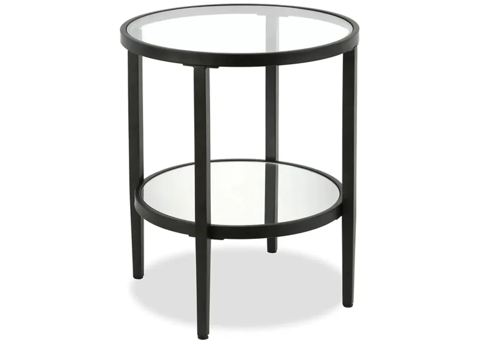 Hera Round Side Table in Blackened Bronze by Hudson & Canal