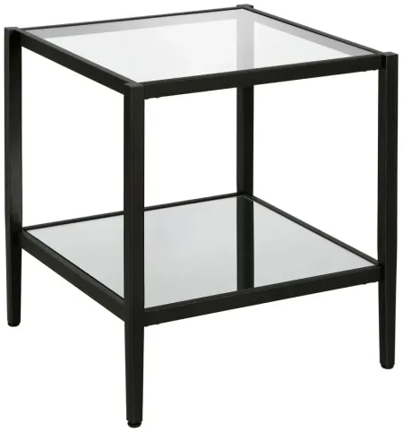 Hera Square Side Table in Blackened Bronze by Hudson & Canal