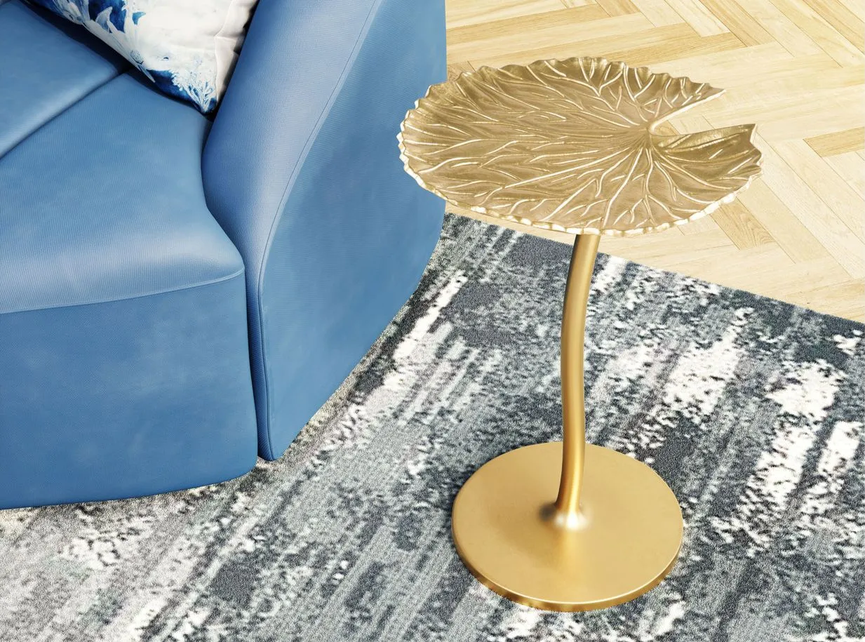 Lily Side Table in Gold by Zuo Modern