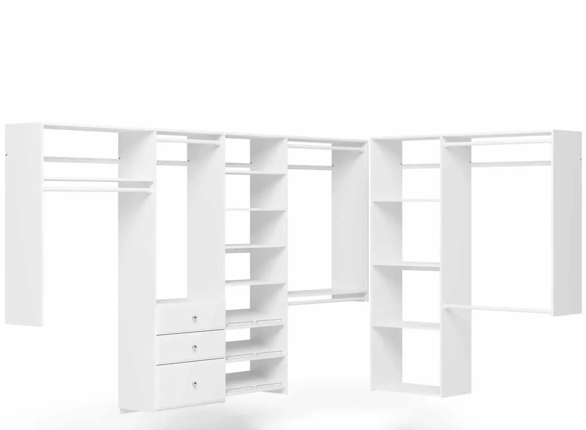 Allen L-Shape Walk-In Closet Kit in White by Easy Track