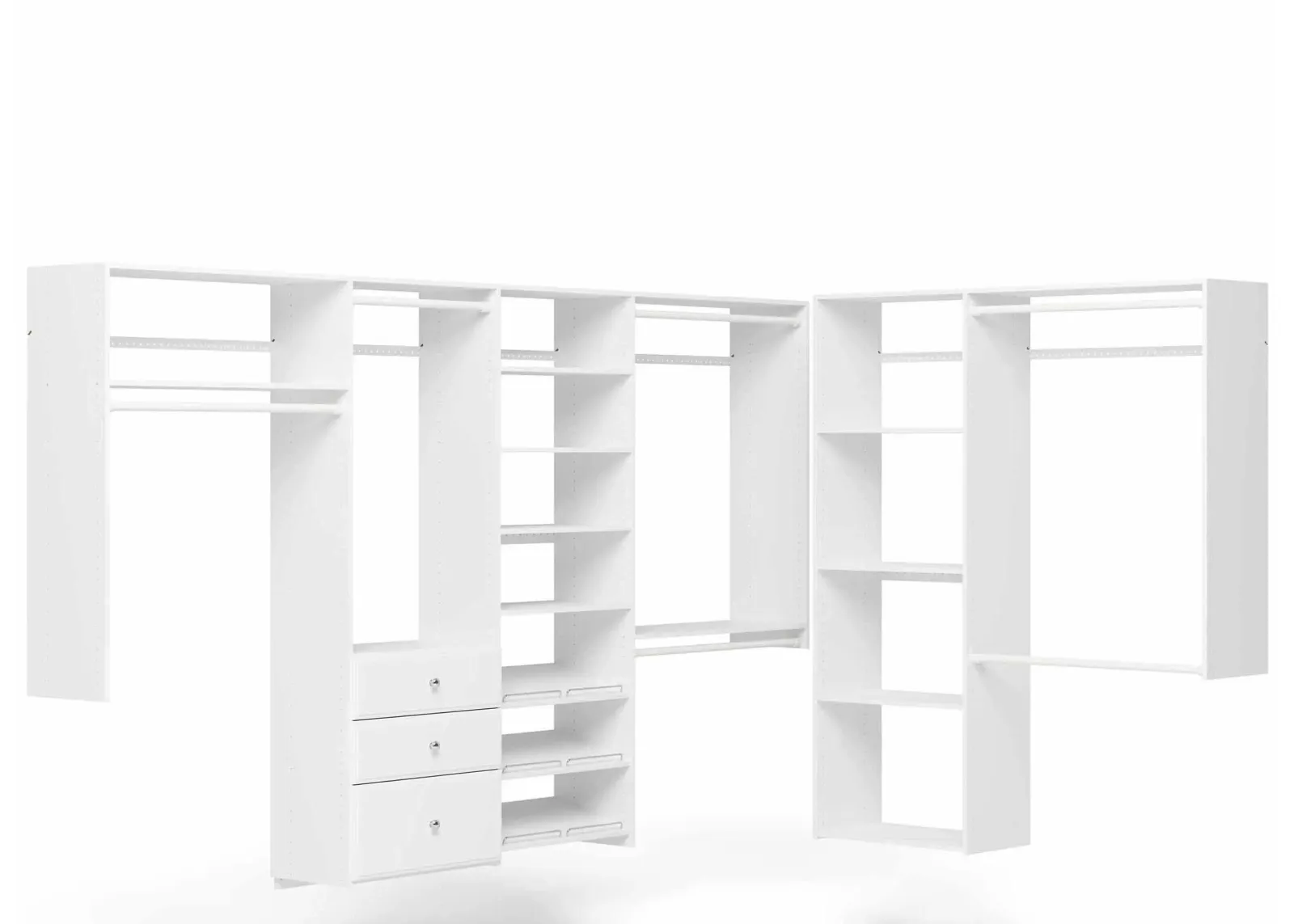 Allen L-Shape Walk-In Closet Kit in White by Easy Track