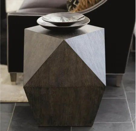 Linea End Table in Cerused Charcoal by Bernhardt