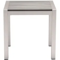 Cosmopolitan Side Table in Silver by Zuo Modern