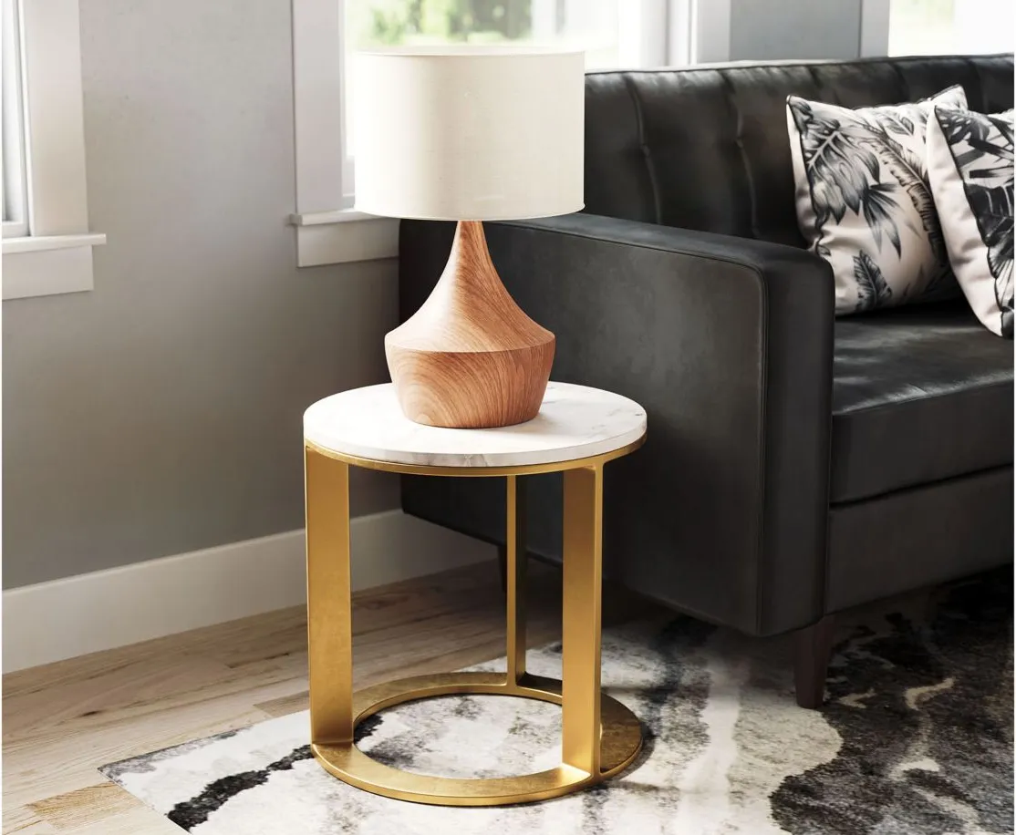 Helena Side Table in White by Zuo Modern